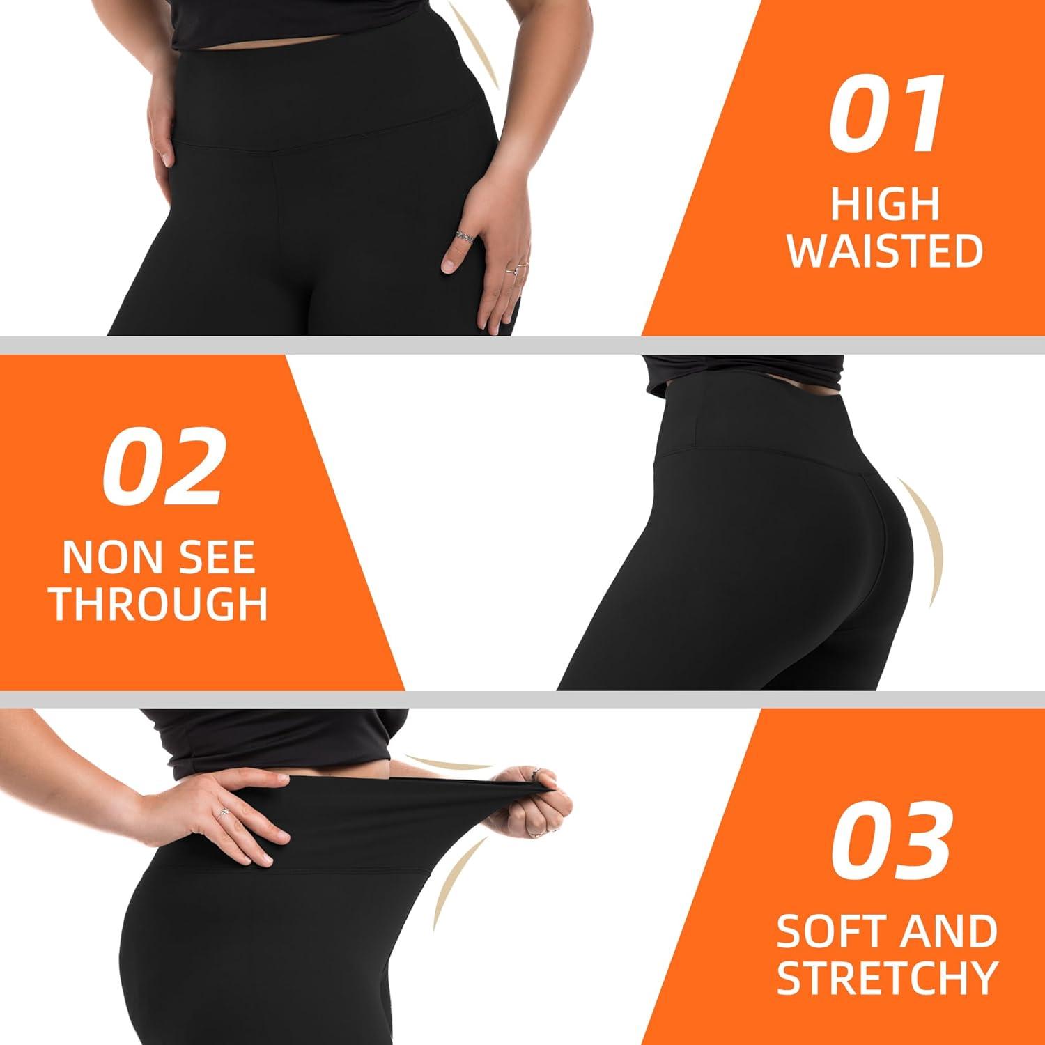 imageSINOPHANT Plus Size Leggings for Women High Waisted Tummy Control Buttery Super Soft Black Yoga Pants for Workout RunningNavy