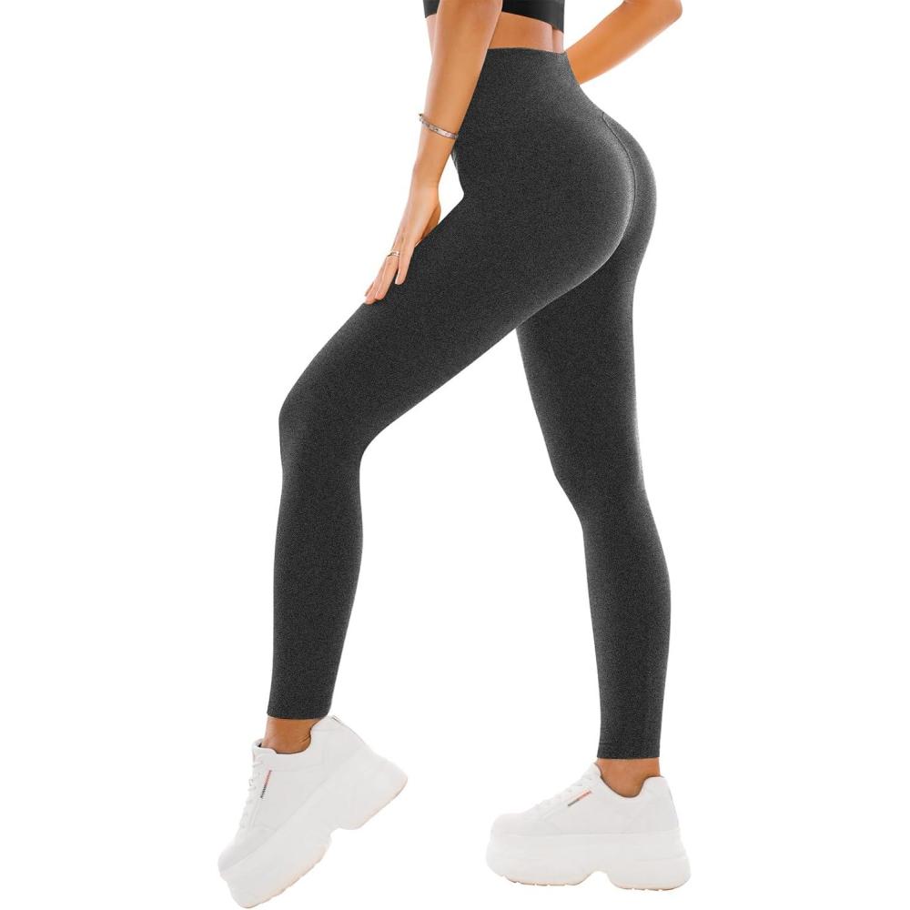 imageSINOPHANT High Waisted Leggings for Women  Full Length Capri Buttery Soft Yoga Pants for Workout AthleticHeather Grey