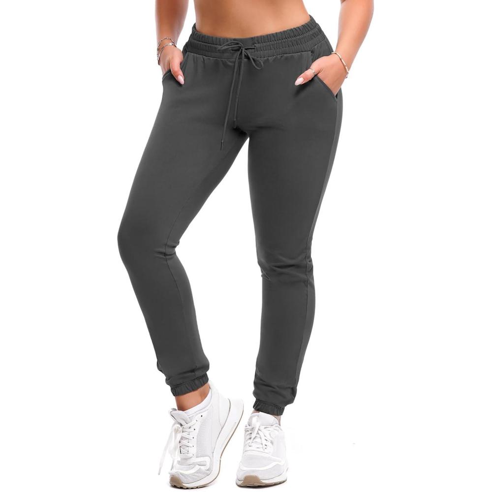 imageSINOPHANT Joggers for Women with Pockets Drawstring Sweatpants for Lounge Gym YogaGrey