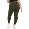 SINOPHANT 2 Pack Plus Size Leggings for Women, High Waisted Buttery Soft Yoga Pants with Pockets for Gym Workout Clothing(Black/Armygreen)
