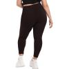 SINOPHANT 2 Pack Plus Size Leggings for Women, High Waisted Buttery Soft Yoga Pants with Pockets for Gym Workout Clothing(Black/Brown)