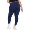 SINOPHANT 2 Pack Plus Size Leggings for Women, High Waisted Buttery Soft Yoga Pants with Pockets for Gym Workout Clothing(Black/Navy)