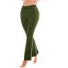 SINOPHANT Flare Leggings for Women with Pockets,High Waisted Tummy Control Bootcut Yoga Pants for Women Soft Bell Bottoms(Armygreen)
