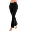 SINOPHANT Flare Leggings for Women with Pockets,High Waisted Tummy Control Bootcut Yoga Pants for Women Soft Bell Bottoms(Black)