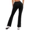 SINOPHANT Flare Leggings for Women with Pockets,High Waisted Tummy Control Bootcut Yoga Pants for Women Soft Bell Bottoms(Black)