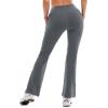 SINOPHANT Flare Leggings for Women with Pockets,High Waisted Tummy Control Bootcut Yoga Pants for Women Soft Bell Bottoms(Grey)