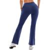 SINOPHANT Flare Leggings for Women with Pockets,High Waisted Tummy Control Bootcut Yoga Pants for Women Soft Bell Bottoms(Navy)