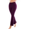 SINOPHANT Flare Leggings for Women with Pockets,High Waisted Tummy Control Bootcut Yoga Pants for Women Soft Bell Bottoms(Plumpurple)