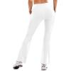 SINOPHANT Flare Leggings for Women with Pockets,High Waisted Tummy Control Bootcut Yoga Pants for Women Soft Bell Bottoms(White)