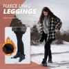 SINOPHANT Fleece Lined Leggings Women, Soft Elastic High Waisted Warm Thermal Winter Thick Yoga Pants(Black)