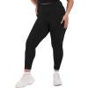 SINOPHANT Plus Size Leggings for Women, High Waisted Tummy Control Buttery Super Soft Black Yoga Pants for Workout Running(Black)