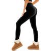 SINOPHANT Fleece Lined Leggings Women, Soft Elastic High Waisted Warm Thermal Winter Thick Yoga Pants(Black)