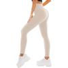 SINOPHANT High Waisted Leggings for Women – Full Length Capri Buttery Soft Yoga Pants for Workout Athletic(Beige)
