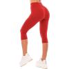 SINOPHANT High Waisted Leggings for Women – Full Length Capri Buttery Soft Yoga Pants for Workout Athletic(Red)