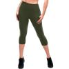 SINOPHANT High Waisted Leggings with Pockets Women, Full Length Capri Buttery Soft Stretchy Yoga Pants(Army Green)