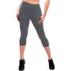 SINOPHANT High Waisted Leggings with Pockets Women, Full Length Capri Buttery Soft Stretchy Yoga Pants(Grey)
