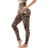 SINOPHANT High Waisted Leggings with Pockets Women, Full Length Capri Buttery Soft Stretchy Yoga Pants(Leopard)