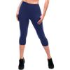 SINOPHANT High Waisted Leggings with Pockets Women, Full Length Capri Buttery Soft Stretchy Yoga Pants(Navy)