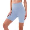 SINOPHANT High Waisted Women Biker Shorts – 6” Buttery Soft Elastic Tummy Control Shorts for Gym, Yoga, Workout(Light Blue)