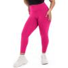 SINOPHANT Plus Size Leggings for Women, High Waisted Tummy Control Buttery Super Soft Black Yoga Pants for Workout Running(Hot Pink)