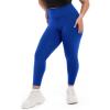 SINOPHANT Plus Size Leggings for Women, High Waisted Tummy Control Buttery Super Soft Black Yoga Pants for Workout Running(Royal Blue)