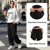 SINOPHANT Sweatpants Women Baggy Joggers with Pockets(Black)
