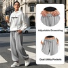SINOPHANT Sweatpants Women Baggy Joggers with Pockets(Melange Grey)