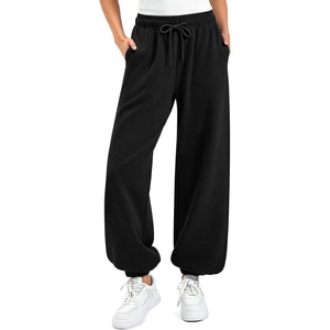 SINOPHANT Sweatpants Women Baggy Joggers with Pockets(Black)